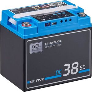BATTERIE VÉHICULE ECTIVE EDC38SC Batterie Décharge Lente Deep Cycle 