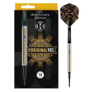 Fléchettes Harrows Black Knight 90% Tungstène - Pointe Plastique 18g, Tiges Carbone, Ailettes 100 Microns
