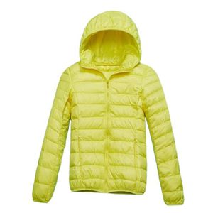 Doudoune femme duvet et plume jaune Cdiscount