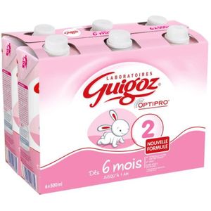 LAIT 2E ÂGE GUIGOZ Omega 3 Brique de lait 2ème âge - 6x500 ml - De 6 à 12 mois