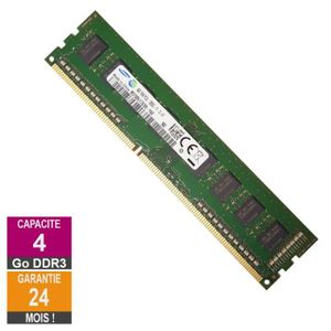 MÉMOIRE RAM Barrette Mémoire 4Go RAM DDR3 Samsung M378B5173EB0