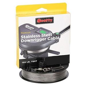 OUTILLAGE PÊCHE Scotty 1000K Premium Stainless Steel Replacement Downrigger Cable with Kit (200 Feet)