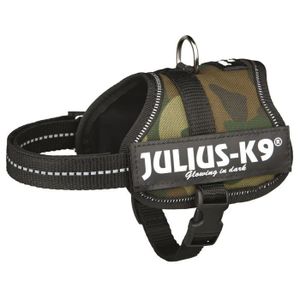 HARNAIS ANIMAL Harnais Power Julius-K9 - Baby 2 - XS-S : 33-45 cm-18 mm - Camouflage - Pour chien