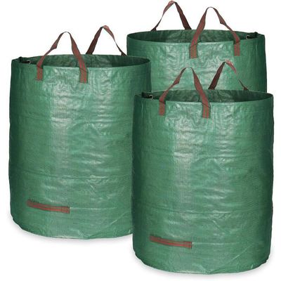 Sac Jardin 272 L Pliable Avec Poignées - Sac Déchets Verts Robuste En Polypropylène - Idéal Tonte, Feuilles, Branches & Débris