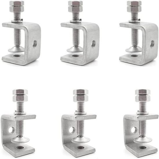 Lot De 6 Pinces Pour Éclairage DJ Naisfei - Alliage Aluminium - Support 20kg - Pour Traverses 30-52mm