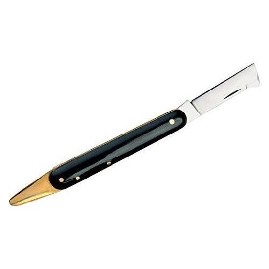 AUSONIA 32005 Couteau à Greffer INOX Noir 17 Cm - Lame 7 Cm En Acier Inoxydable