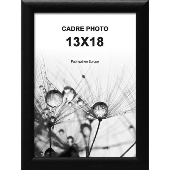 Lot De 4 Cadres Photo 13x18 Cm Noir En MDF Avec Verre Acrylique - Pour Poser Ou Accrocher, Décoration Salon Ou Bureau - 4