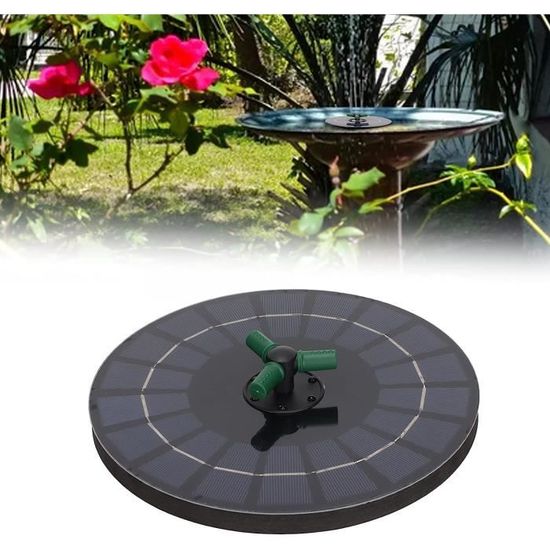 Pompe Solaire Fontaine 7W Everfarel - Avec Batterie, LED Colorées, Hauteur 85 Cm - Idéale Jardin, Piscine, Bassin, Aquarium