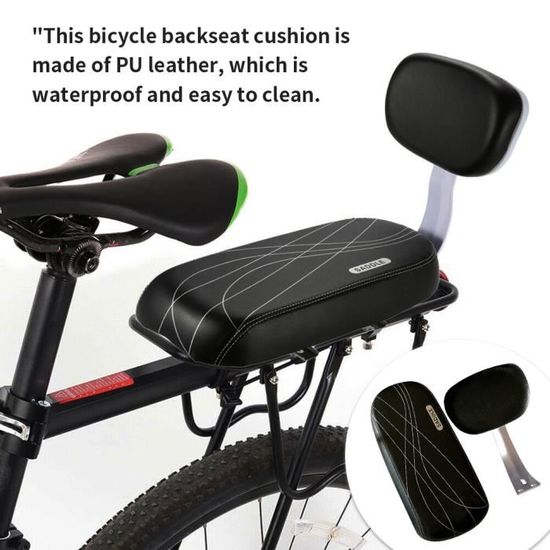 Vélo enfant siège arrière Kids bike Bike Rack Coussin de siège arrière de  repos du cycle de selle de cuir synthétique selle de cheval d'accessoires  de selle de vélo - Chine Jouet
