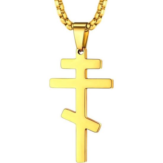 Pendentif Croix Russe Plaqué Or Avec émaux Et Strass - Style Fabergé - Neuf Avec étiquettes
