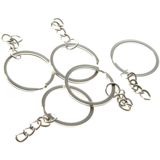 Lot De 50 Anneaux Fendus En Métal Argenté 8mm - Pour DIY Bijoux, Porte-clés, Accessoires - Alliage Résistant
