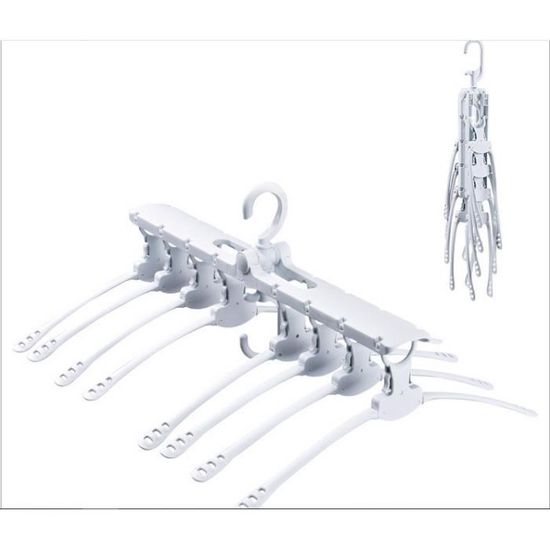 8 Cintres Gain De Place En Métal Argenté - Multifonction Pour Chemises, Robes, Pantalons