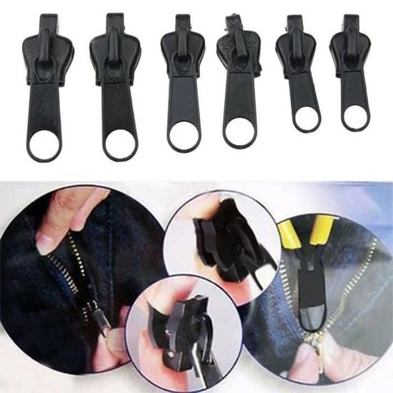 Kit De Réparation éclair Tout Pratique – 6 Curseurs Pour Fermeture à Glissière, Multifonction (marque Générique)