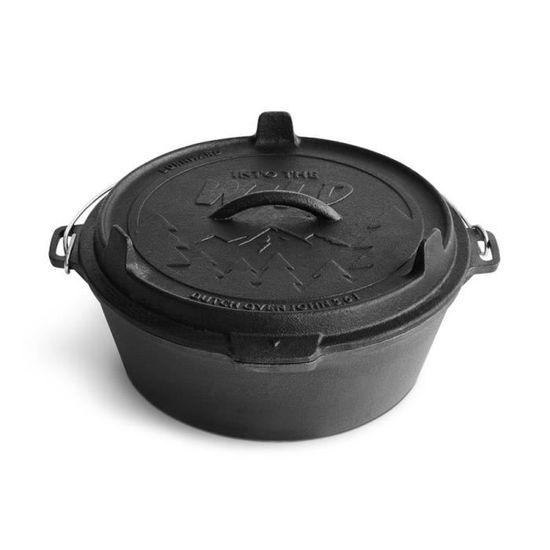 Cocotte En Fonte Ribelli Dutch Oven 9L - Four Hollandais Pour BBQ, Cuisson Au Feu De Bois Et Braisage