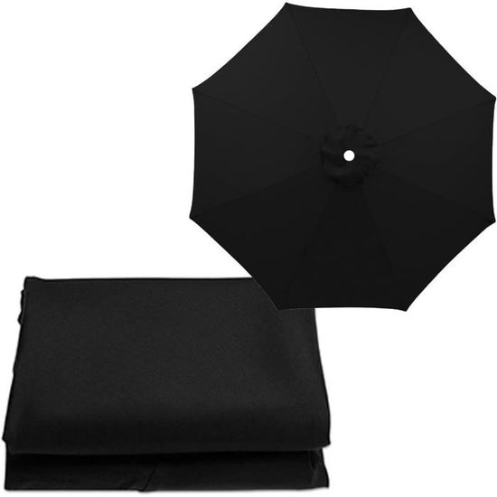 Auvent De Rechange Pour Parasol De Terrasse 2/2.3/2.5/2.7/3/3.50m, 6 Baleines/8 Baleines Toile De Rechange Pour Parasol Déporté, Housse De Rechange Pour Parasol D'extérieur(Beige,6.5ft (200cm)/6 Ribs