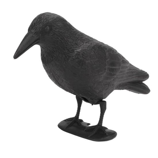 CORBEAU EN PLASTIQUE ANTI REPOUSSE PIGEON OISEAUX EFFAROUCHEUR POUR JARDIN POTAGER OU CHAMPS