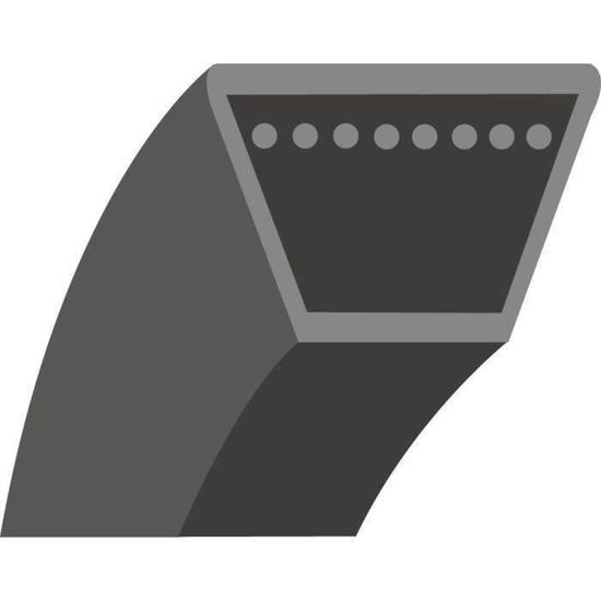 Courroie lisse trapézoïdale adaptable JOHN DEERE (section: 1/2" L: 144,25") sur autoportées LT180 et LT190 avec plateau de coupe de