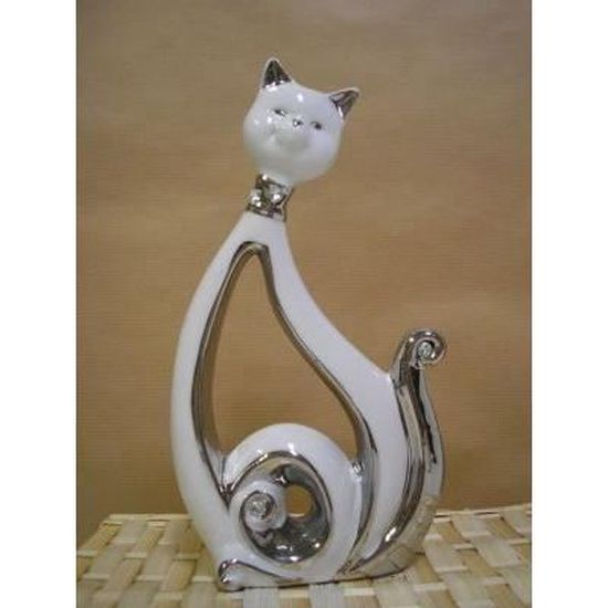 Statuette Chat Stylise Ceramique Achat Vente Statue Statuette Ceramique Cdiscount