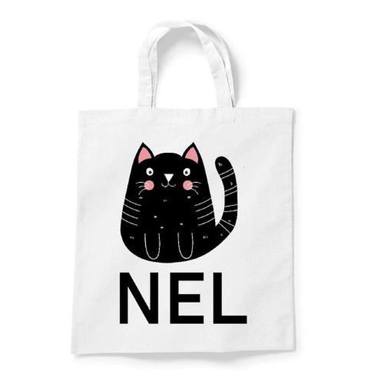 Tote Bag Coton Blanc Gs Chat Marque Chanel Cdiscount Bagagerie Maroquinerie