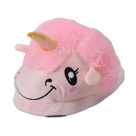 Chaussons Licorne 3D Pour Enfants - Doublure Peluche Douce - Semelle Antidérapante - Taille S, M, L - Unisexe Fille Et Garçon - 4