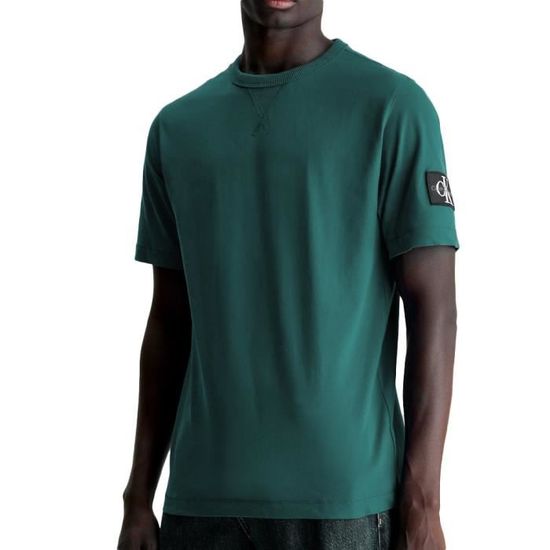 T-shirt Vert Homme Calvin Klein Jeans Badge