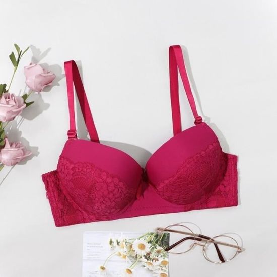 Soutien gorge soutien gorge grande taille bonnet C a armatures motif Floral 85C 90C 95C 100C Red B728054 D Blanc Cdiscount Pret a Porter