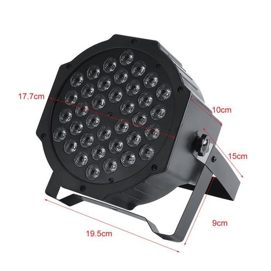Lot De 2 Projecteurs LED RGB 300W - Effets Lumière Scène, DMX, Maître/esclave - Pour DJ, Mariage, Bar, Fête