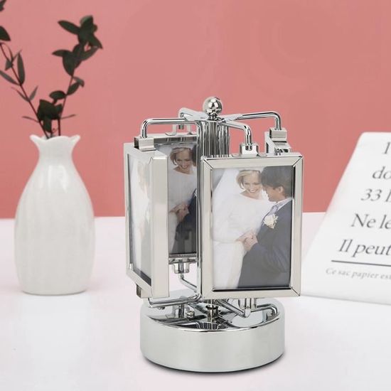 1 Cadre Photo Rotatif Double Face, Cadre Photo En Bois DIY Cadre Photo Horizontal Et Vertical 21 16 4cm Un Cadeau Pour Famille Et Les Amis 94228220