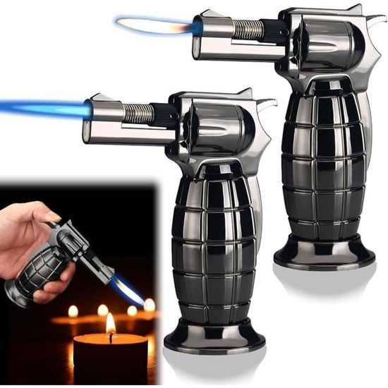 Lot De 2 Briquets Tempête Briquets Tempête, Jet Flamme, Rechargeables Au Gaz, CoupeVent