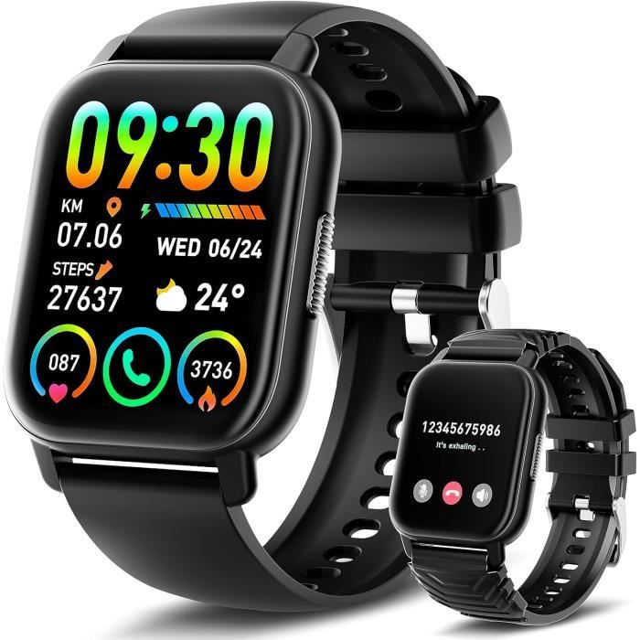 Montre Connectée Hwagol 1,85 Pouce – Appels Bluetooth, Santé, Cardio, Pour Homme Et Femme