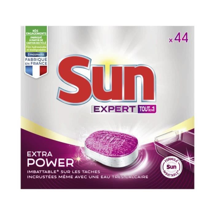 SUN Tablette Lave-vaisselle Tout en Un Extra Power - 44 doses - Cdiscount  Electroménager