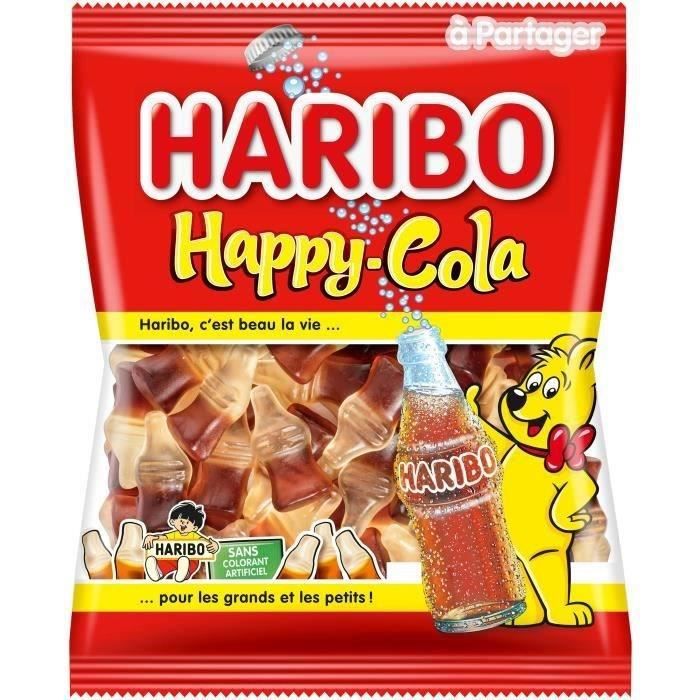 HARIBO Bonbons fantaisies Happy-Cola, sans colorant - 300 g