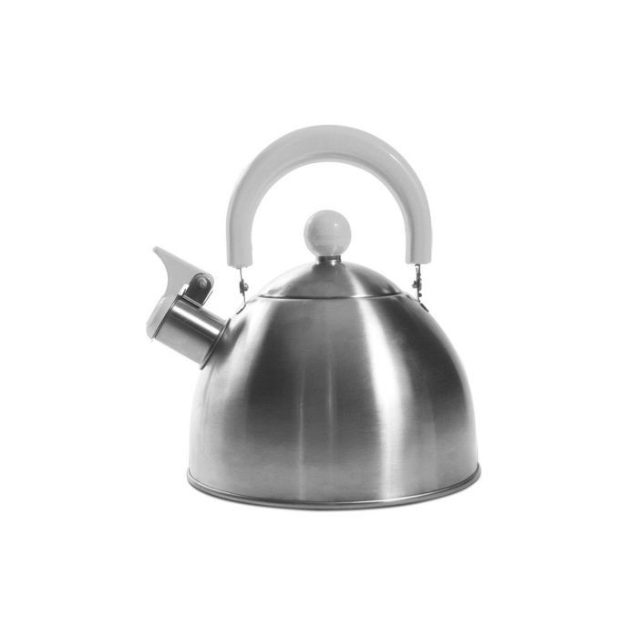 Bouilloire sifflante tous feux - Inox - 1,5L - Blanc
