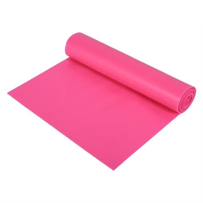 Lanqi Tapis de sol 1.5M Fitness bande extensible de yoga-Bande de fitness en caoutchouc (Rose rouge)