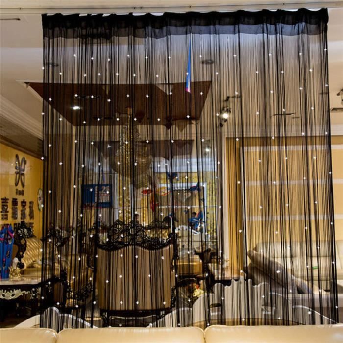 Rideau En Perles Chaîne Porte Fenêtre Panneau De Chambre Glitter Boule De Cristal Gland Chaîne Ligne Porte Fenêtre Rideau Pièce Divi