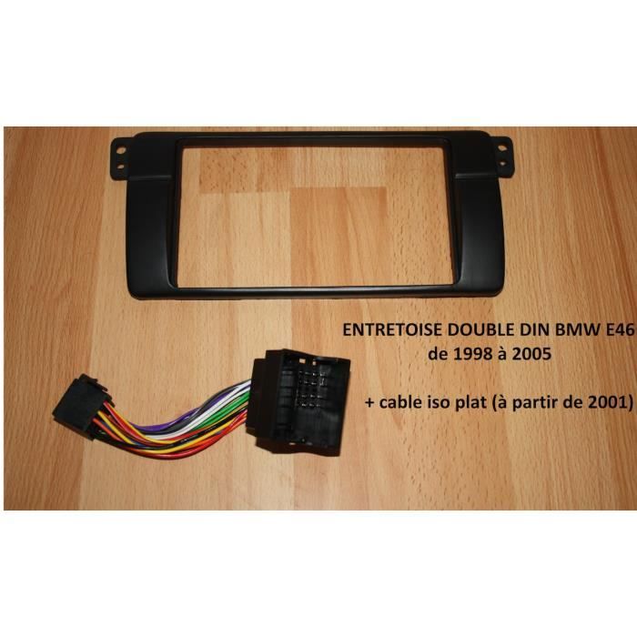 PACK BMW e46 série 3 Support Cadre Autoradio double din 2DIN 7 pouces 7- + CABLE ISO + ADAPTATEUR ANTENNE RADIO