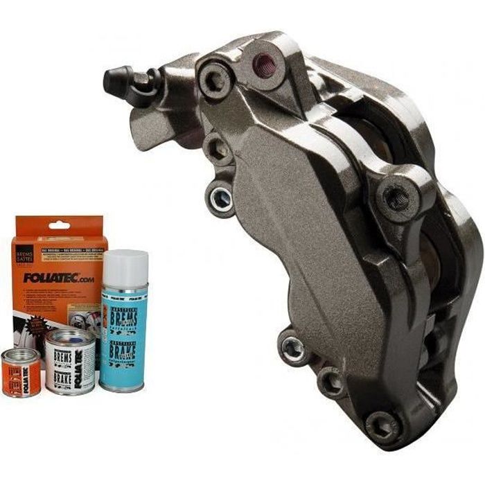 KIT PEINTURE ETRIER FREIN GRIS FOLIATEC AUTO MOTO