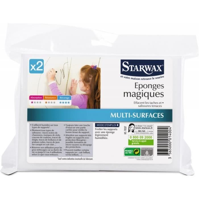 Eponge magique starwax 12,5 x 8,5 x 2,5 2