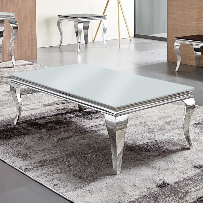 Table basse baroque EMA - Blanc