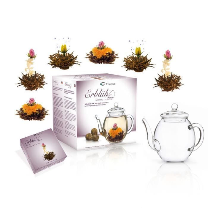 Lot 6 Fleurs de Thé noir + Théière