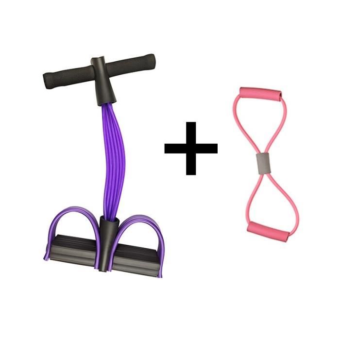 Appareil de Fitness appareil Abdominal Fitness sport multi-fonction corde de Tension - Modèle: 6tubes-Purple with 8 - HSJSTLDA05303