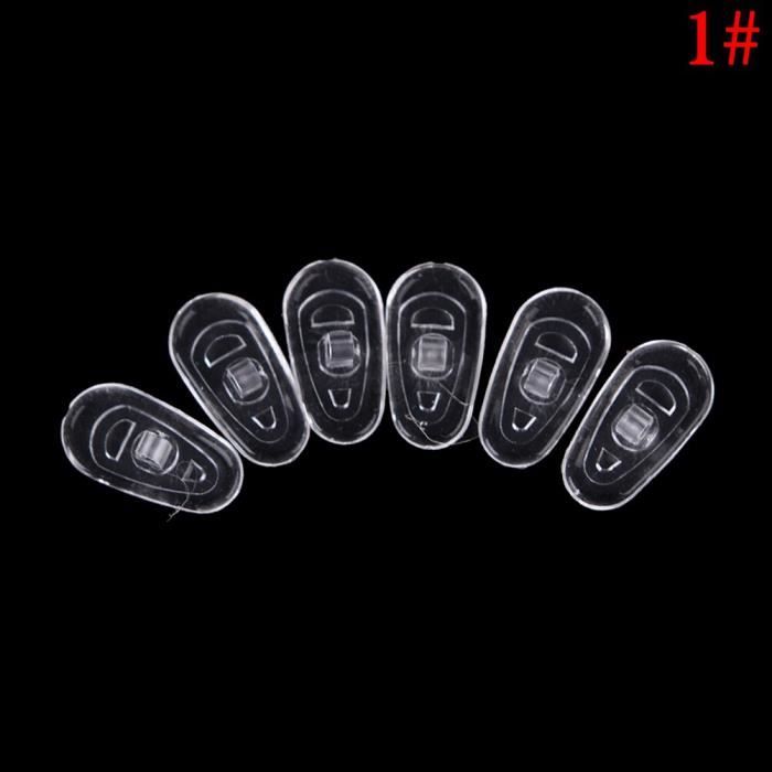 Lot de 10 plaquettes nasales adhésives en Silicone, antidérapantes, fines, blanches, pour lunettes, accessoires 1 -TO610