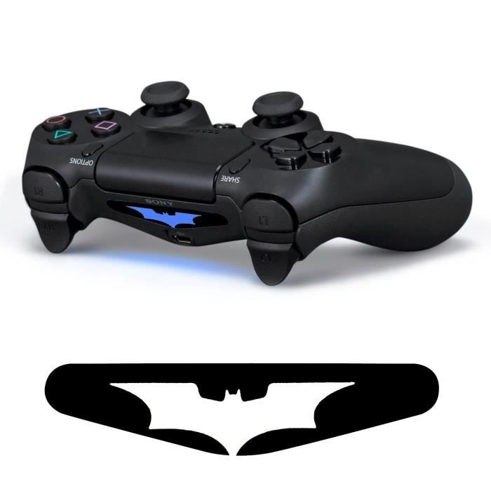 GnG 2x Blanc Batman LED Light Bar Decal Sticker F PlayStation 4 PS4 Controller DualShock 4