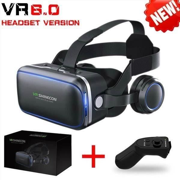 VR Shinecon VR Headset Lunettes 3D Casque de réalité virtuelle pour VR Jeux et Films 3D Lot avec télécommande C08 Bo23017
