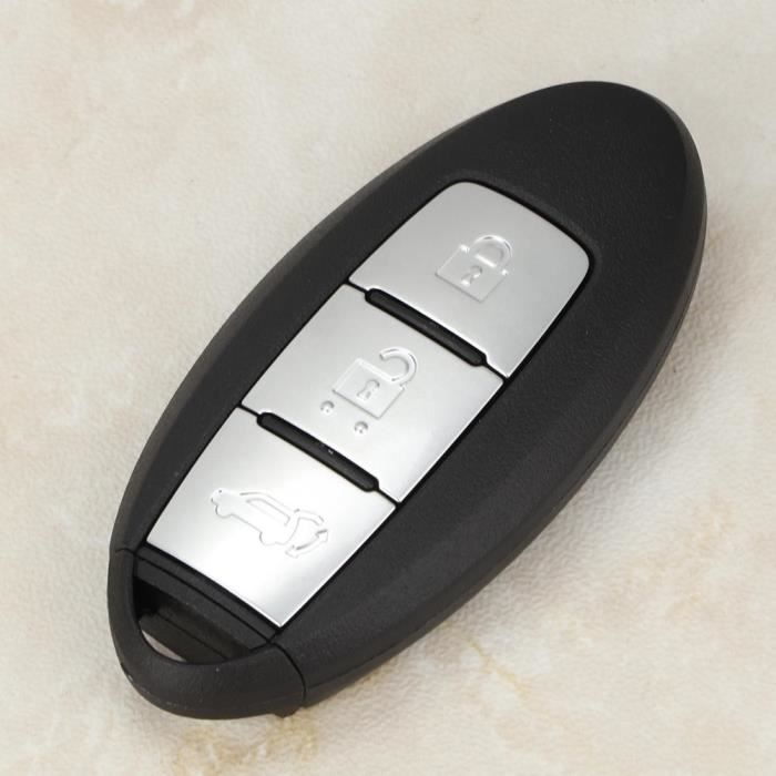 Zerone Porte-clés Smart Car Remote Key 3 boutons 433Mhz 4A Chip Fits pour NISSAN Qashqai / X-trail