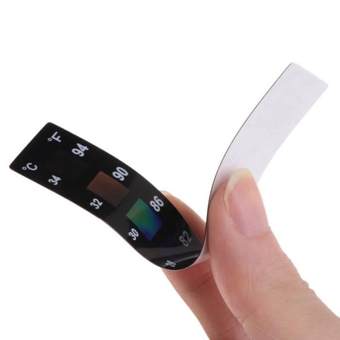 Chauffage aquarium,Étiquette autocollante thermomètre Aquarium Autocollant thermomètre Aquarium température - Type Black - S
