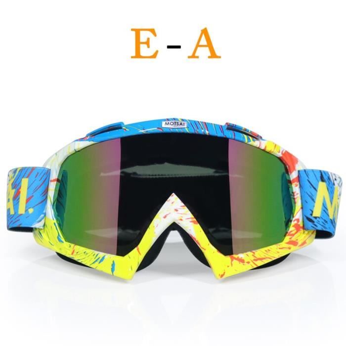Lunettes de protection,Lunettes de marque pour moto, Dirt Bike, ATV, Cross, Ski, Fox, moteur pour moto, Snowboard, verres - Type A1