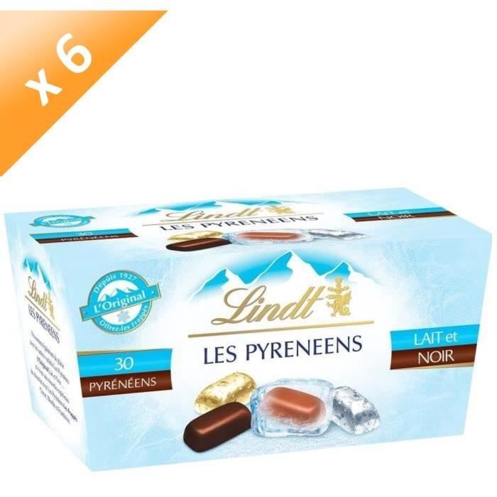 LINDT Lot de 6 Ballotins Les Pyrénéens L'Original Assorti - 219 g
