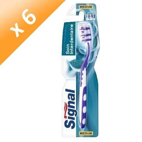 SIGNAL Lot de 6 brosses à dents - Soin intermédiaire - Médium