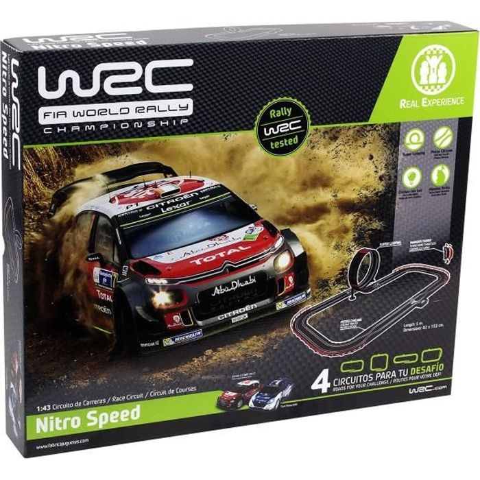 WRC Circuit Electrique Rally 1/43 Nitro Speed - 5 m - Jusqu'à 4 combinaisons